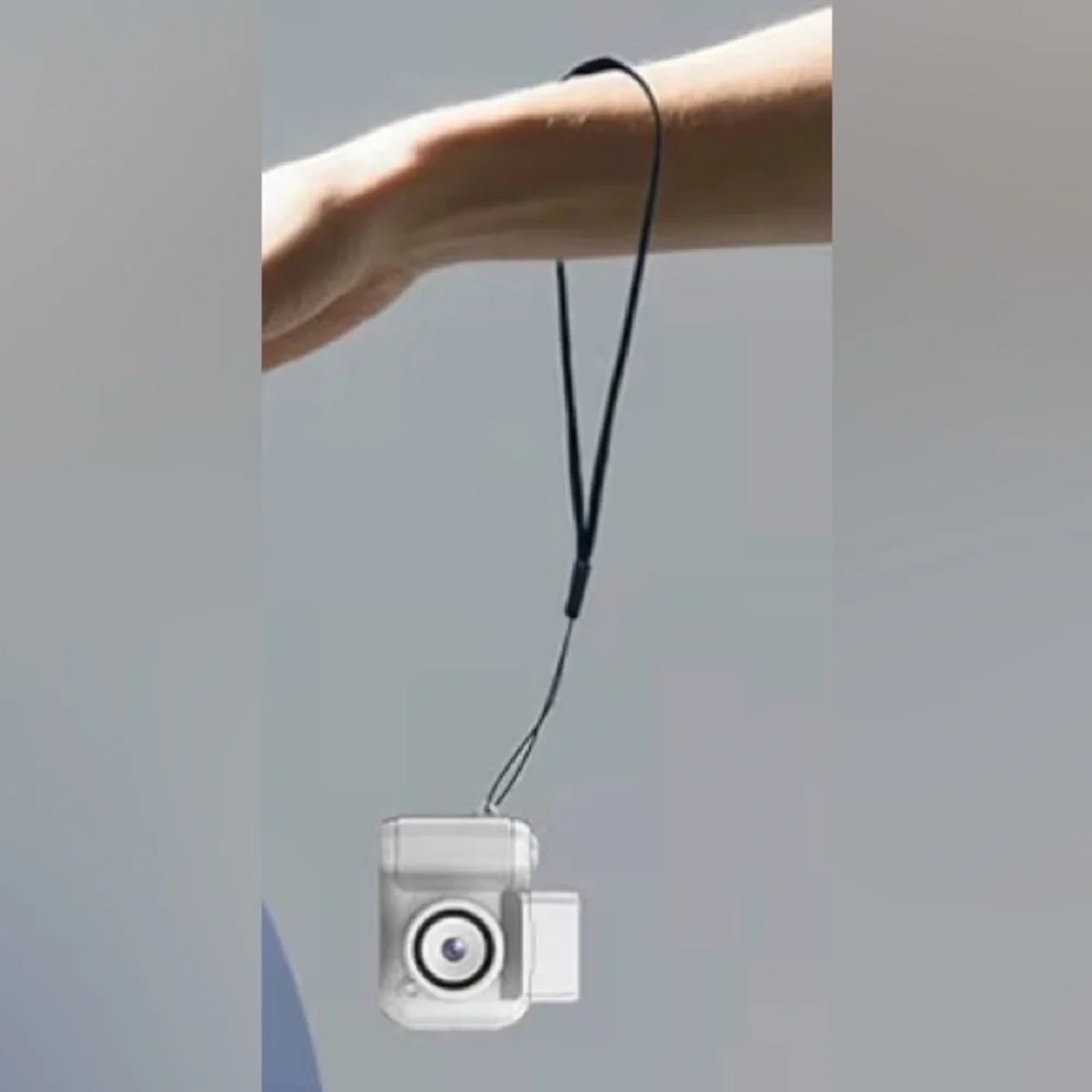 White Mini Digital Keychain Camera - never used!